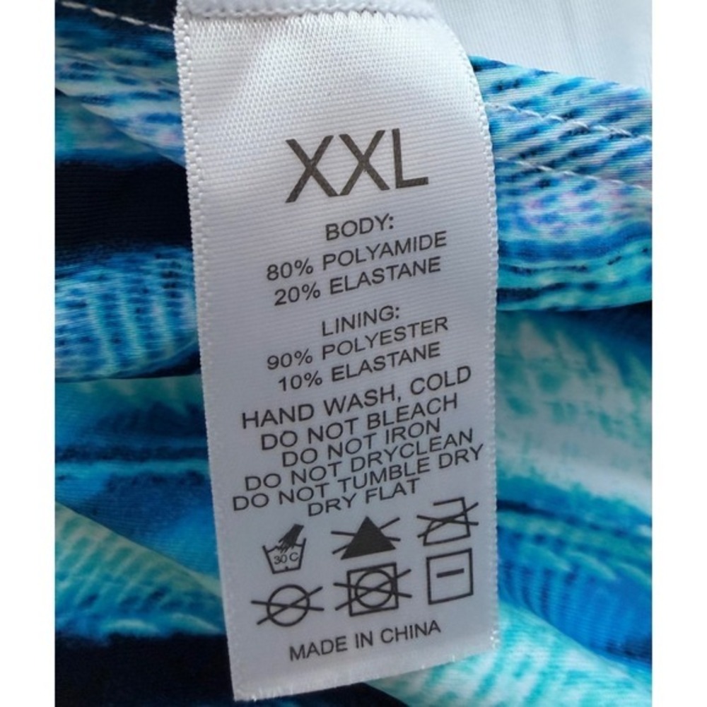NEW Cupshe Blue Tankini Size XXL 2 Piece Set with‎ Black Bottoms Swimwear - Picture 8 of 8